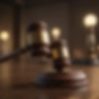 A gavel symbolizing legal implications related to streaming content access.