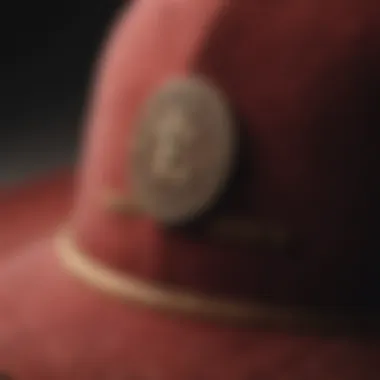 Close-up of the Federer cap highlighting branding elements.