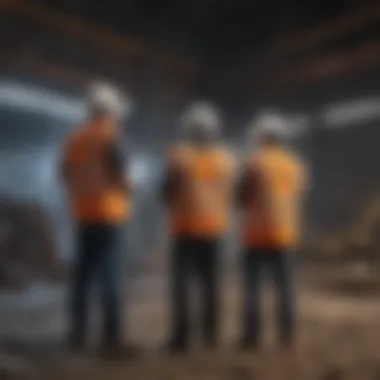 On-Site Team Collaboration Construction team collaborating on-site