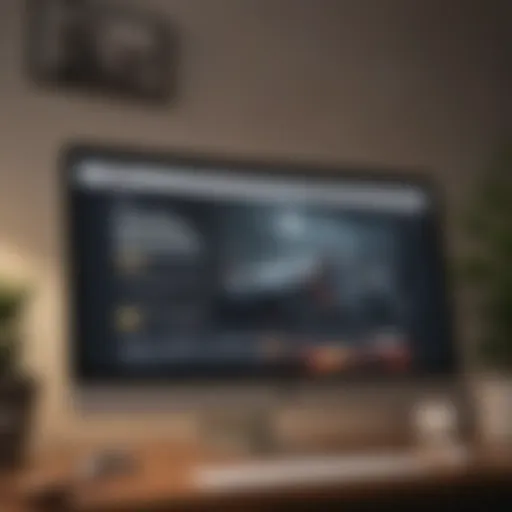 A computer screen displaying a beautifully designed website layout.