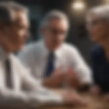 Diverse Age Groups in Workplace Discussion A group discussion among diverse age groups in a workplace.