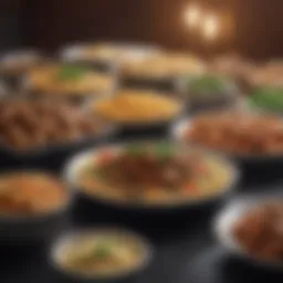 A diverse selection of food delivery options showcasing various cuisines