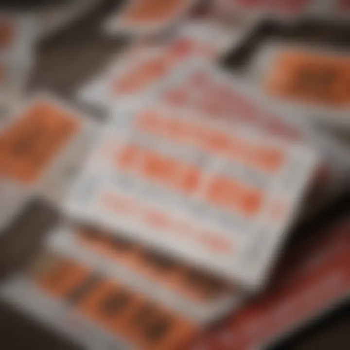 A close-up of a ticket with price tags and promotional offers highlighted