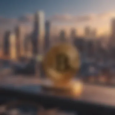 Scenic view of a modern cityscape representing cryptocurrency innovation