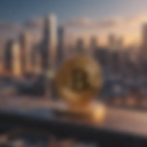 Scenic view of a modern cityscape representing cryptocurrency innovation