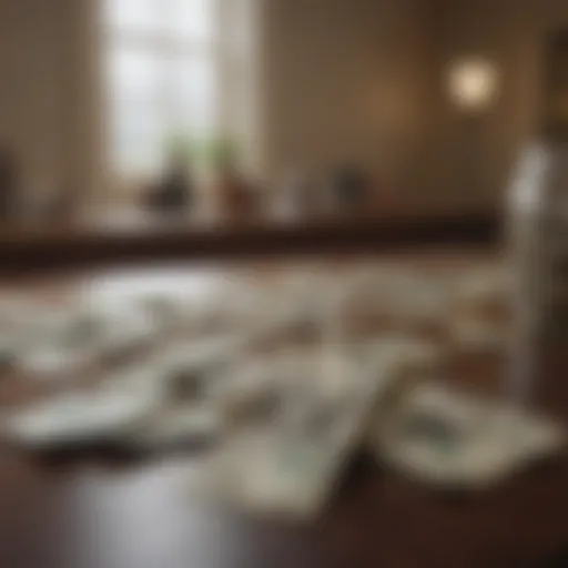 A serene view of a financial institution showcasing money market accounts