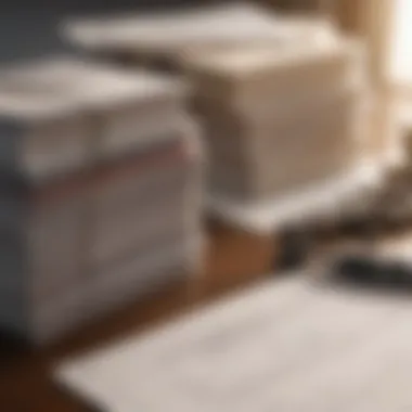 Second Mortgage Application Essentials A stack of financial documents representing the second mortgage application process