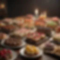 Delightful birthday dessert spread
