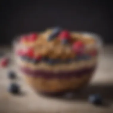 Colorful bowl of acai topped with berries and granola