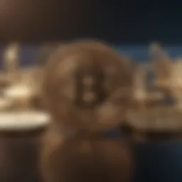 A conceptual illustration of digital currencies interconnected.