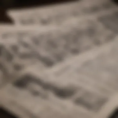 Market Insights from Financial Publications A close-up of a financial newspaper highlighting market insights