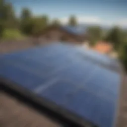 A modern home featuring solar panels on its roof