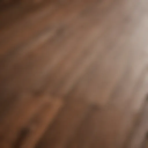 Close-up view of five quarter decking showcasing wood grain and texture