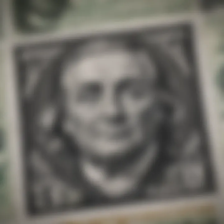 A close-up view of a forever stamp with a dollar sign indicating its investment potential