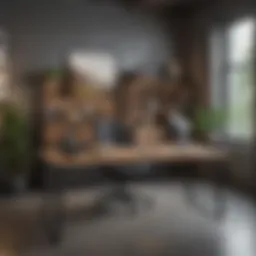 Modern home office setup with ergonomic furniture and decor