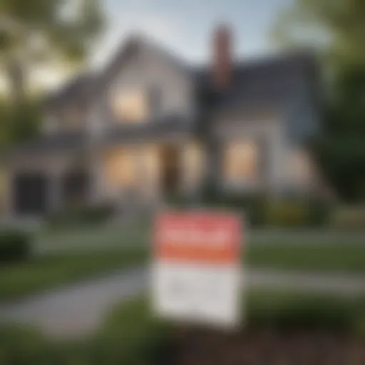 A detailed view of a house with a price tag