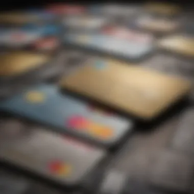 An illustration depicting various limited history credit cards with distinct features.