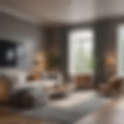 Modern living room renovation showcasing stylish decor and enhancements