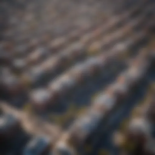Aerial view of commercial real estate buildings under negotiation