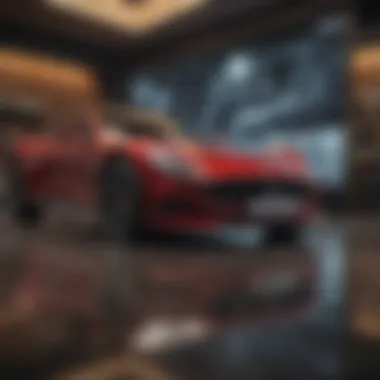 Analyzing the Luxury Car Market Market analysis data displayed on a digital screen