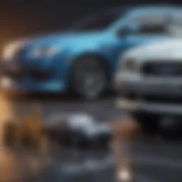 Illustration showcasing the components that influence car insurance premiums.