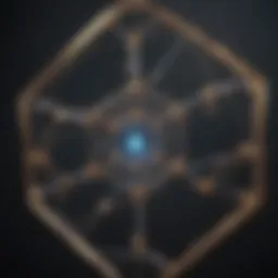 A visual representation of a blockchain network structure