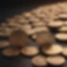 Conceptual representation of digital coins in a modern payment system