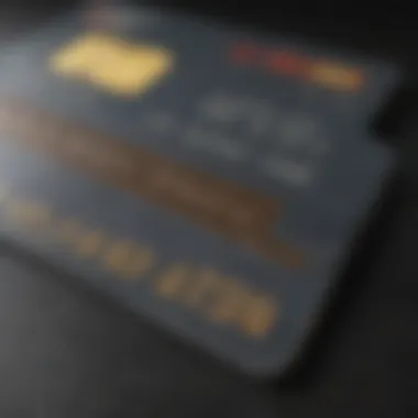Credit Card Statement Overview Visual representation of a credit card statement highlighting outstanding balance