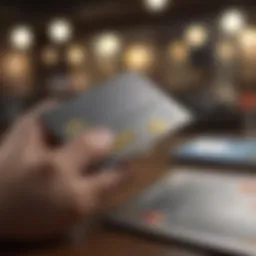 A young individual reviewing credit card options
