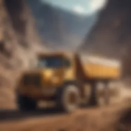 An illustration showcasing the concept of mobile mining technology.