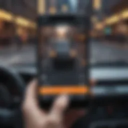 Ridesharing app interface showcasing a ride request