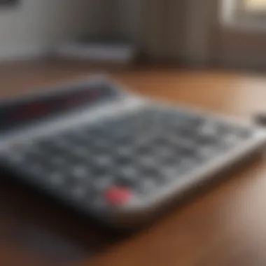 Calculator displaying home buying costs